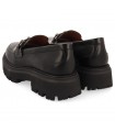 Mocasines en piel negra para mujer