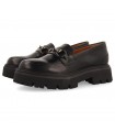 Mocasines en piel negra para mujer