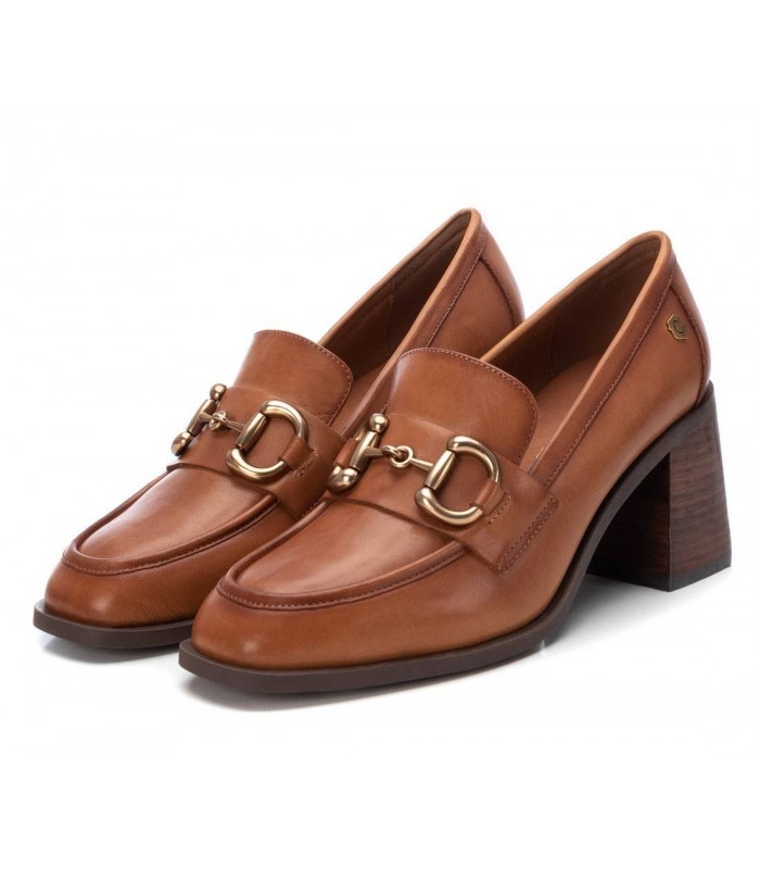 Mocasín de mujer en piel camel