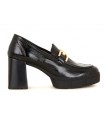 Mocasín de tacón alto y plataforma para mujer