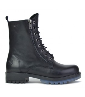 Bota de caña media con cordones y cremallera