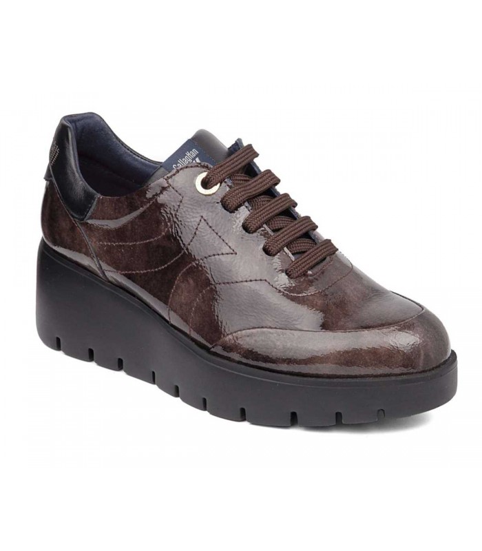 Zapato de cordones con cuña para señora