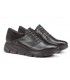 Zapato con elásticos en piel negra