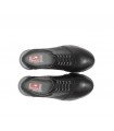 Zapato con elásticos en piel negra