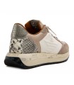 Deportivo de piel combinado en hielo y taupe