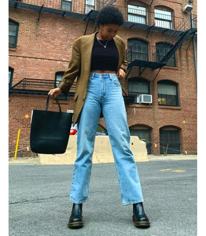 Botín de piel estilo Chelsea para mujer