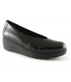 Zapato corte salón en charol negro