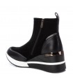 Botines de cordones para mujer en color negro