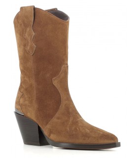 Bota alta en serraje cuero de Alpe