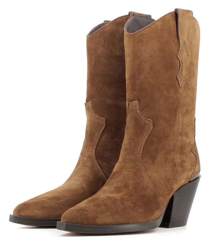 Bota alta en serraje cuero de Alpe