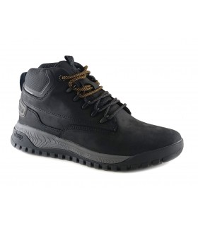 Botín de cordones en negro para hombre
