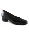 Zapatos corte salón de ancho especial en color negro