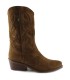 Bota campera en piel serraje