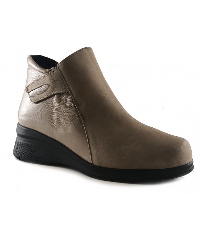 Botín de color taupe para mujer