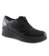 Zapato de cuña de mujer en charol negro