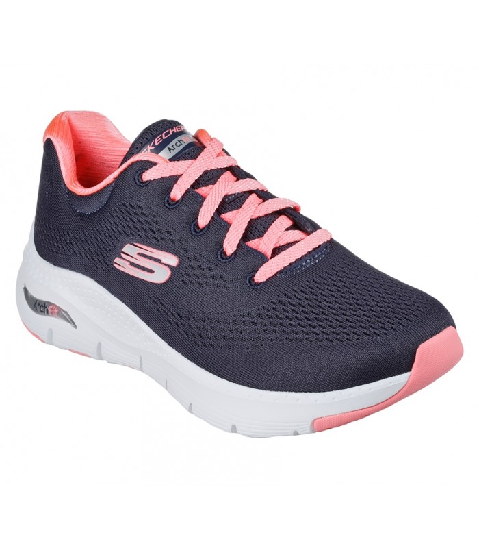 Deportivo azul marino con detalles rosa, arch fit