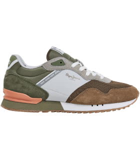 Deportivo hombre verde caqui y blanco Pepe Jeans