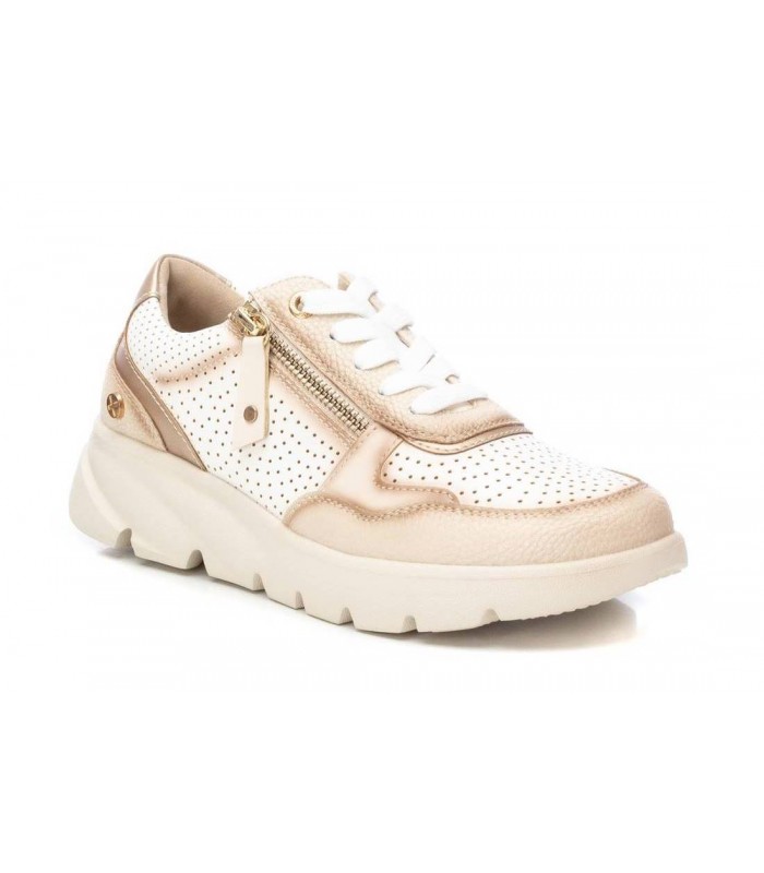 Deportivo mujer beige Xti plataforma cierre cordones