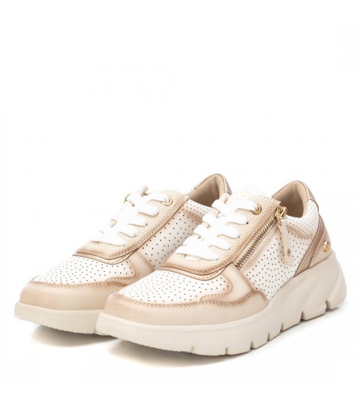 Deportivo mujer beige Xti plataforma cierre cordones