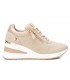 Deportivo mujer beige Xti cremallera y cuña