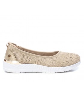 Zapato corte salón mujer beige Xti suela blanca