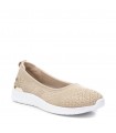 Zapato corte salón mujer beige Xti suela blanca
