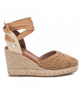 Alpargatas mujer Xti taupe cintas