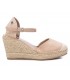 Alpargatas mujer beige cuña yute hebilla Xti