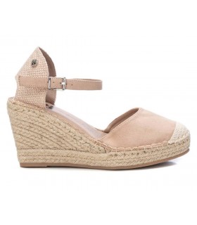 Alpargatas mujer beige cuña yute hebilla Xti