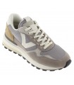 Deportiva mujer Victoria gris cordones logotipo blanco