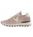 Deportiva mujer Victoria rosa cordones logotipo blanco