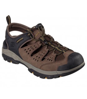 Sandalias Skechers color marrón cordones hombre