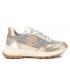 Deportivo Carmela piel dorado cordones plataforma mujer