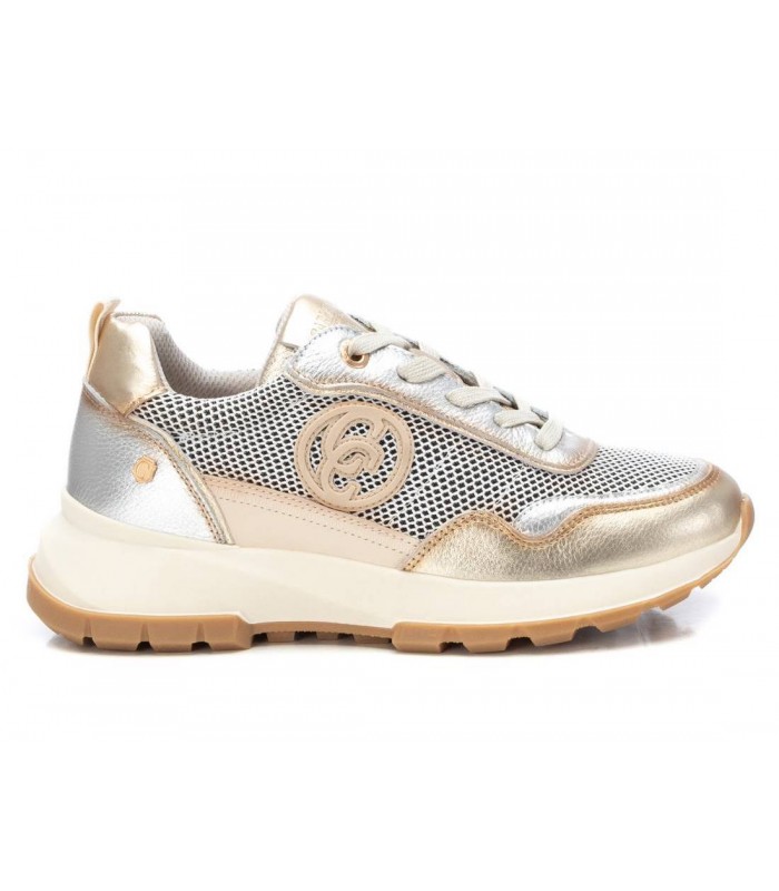 Deportivo Carmela piel dorado cordones plataforma mujer