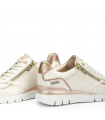 Deportivo mujer Pikolinos cordones cremalleras piel nata
