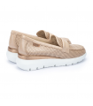 Mocasín mujer Pikolinos piel marfil antifaz cuña blanco