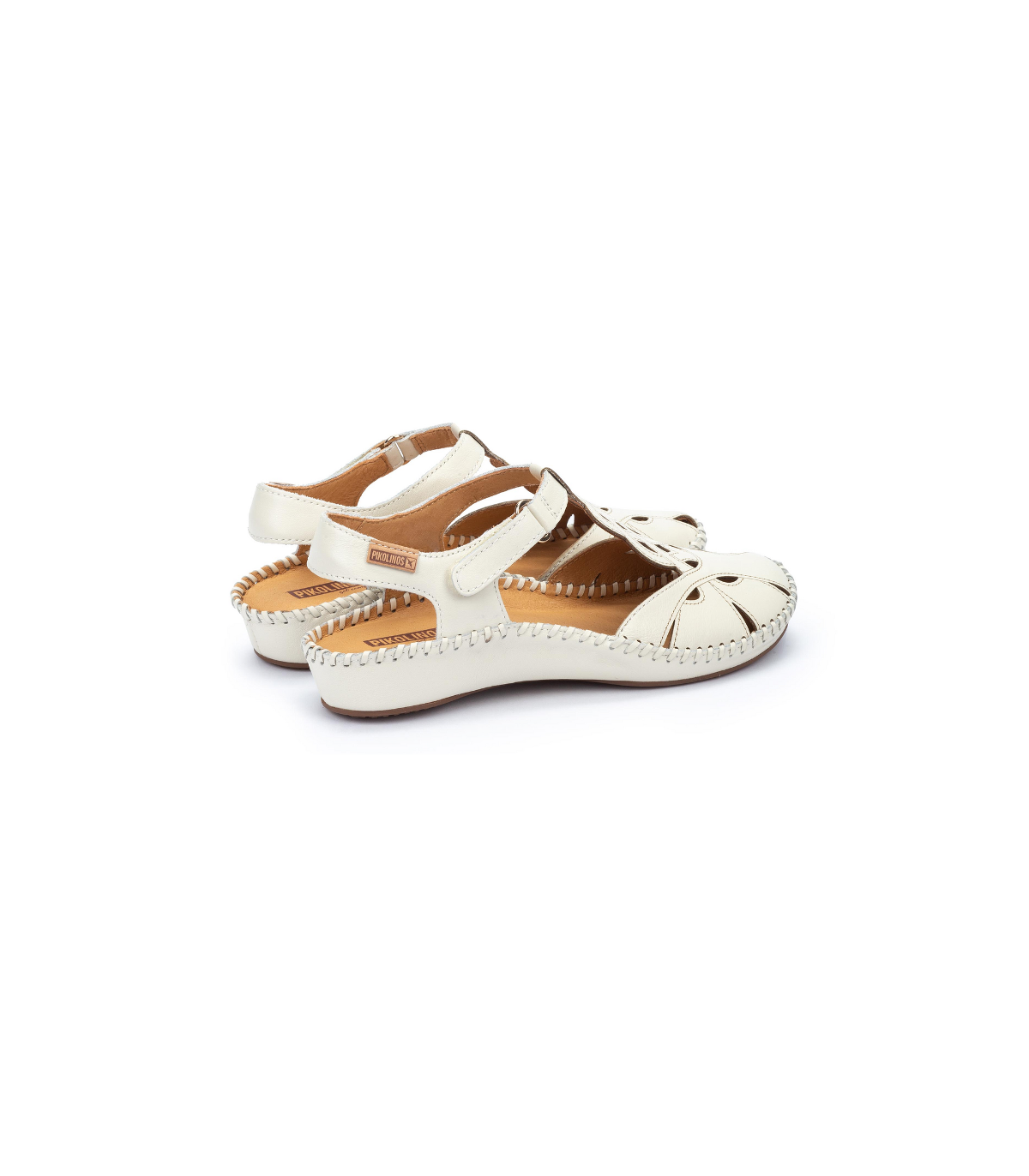 Chaussure Femme Semi-ouverte Pikolinos Vallarta - Cuir Naturel Confortable - Color NATA