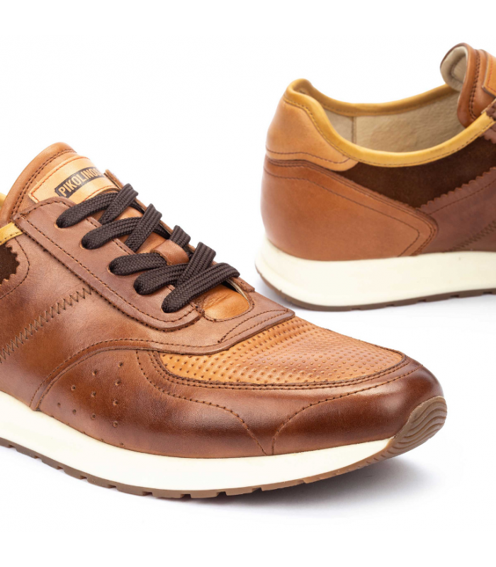 Zapato hombre Pikolinos deportivo blanco ligero transpirable