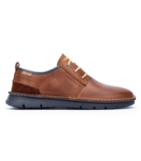 Zapato hombre piel cuero, horma lisa, brillante