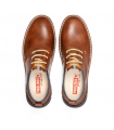 Zapato hombre piel cuero, horma lisa, brillante