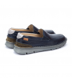 Mocasín azul, elásticos empeine, piel vacuno