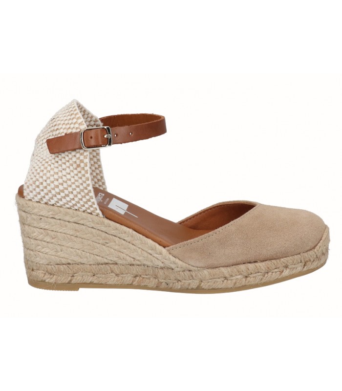 Alpargatas de cuña color beige