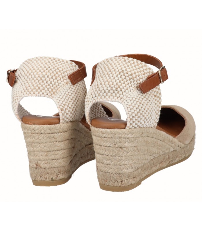 Alpargatas de cuña color beige
