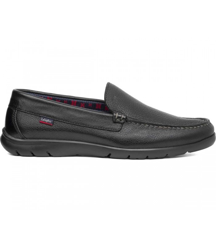 Mocasines en piel negra de hombre