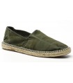 Alpargatas de color verde con suela de yute