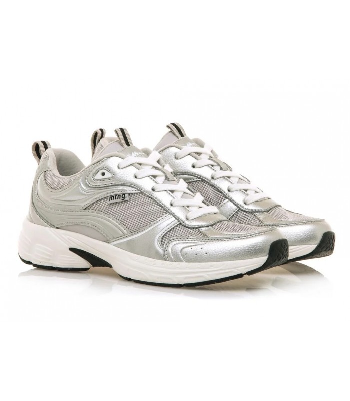 Deportivo gris y plata con cordones