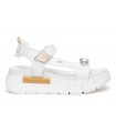Sandalia cómoda blanca con piedras