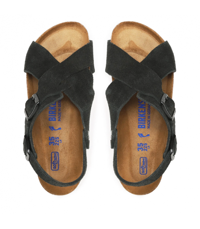 Sandalias de dos hebillas en metalizado oro 