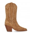 Bota en serraje cuero de mujer