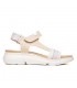 Sandalias de velcro en piel beige